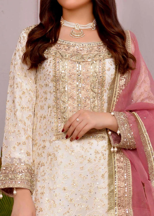 Off White Flared Gharara Set