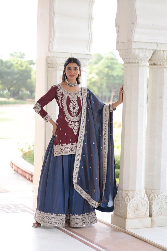 PREMIUM DESIGNER READYMADE TOP-SHARARA-DUPATTA COLLECTIONS 2026