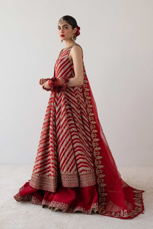 Red anarkali suit set