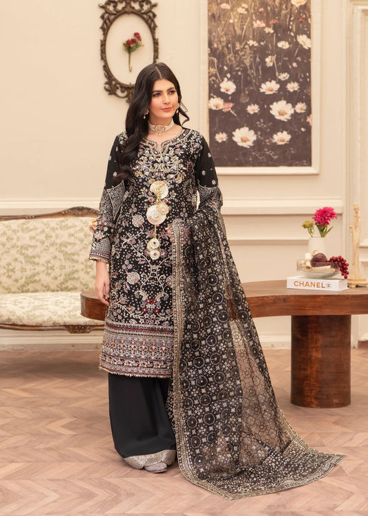 Suits By Sadia BLACK CHIFFON SHINE