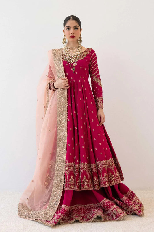Red anarkali suit set