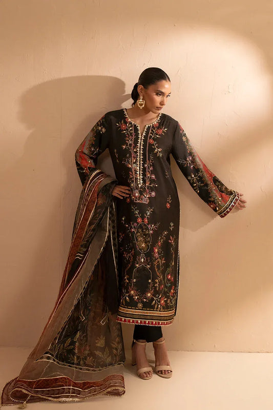 Crimson Elegance Embroidered Silk Kurta Set with Contrast Dupatta