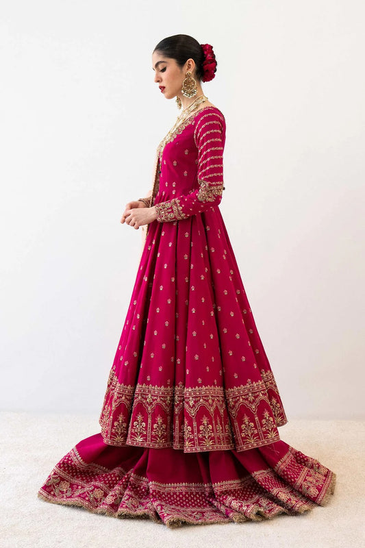 Red anarkali suit set